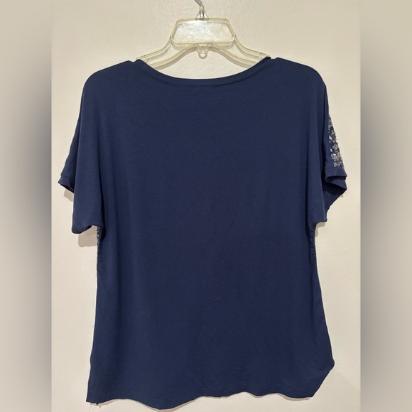 Chico’s Metallic Animal Print Tee - Picture 4 of 4